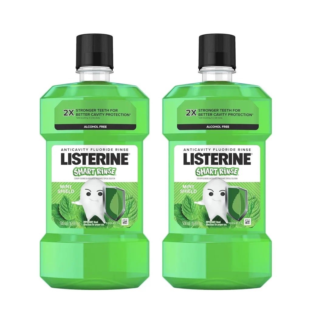 Listerine Smart Rinse for Kids. Kids mouthwash and anti-cavity mouth rinse.
