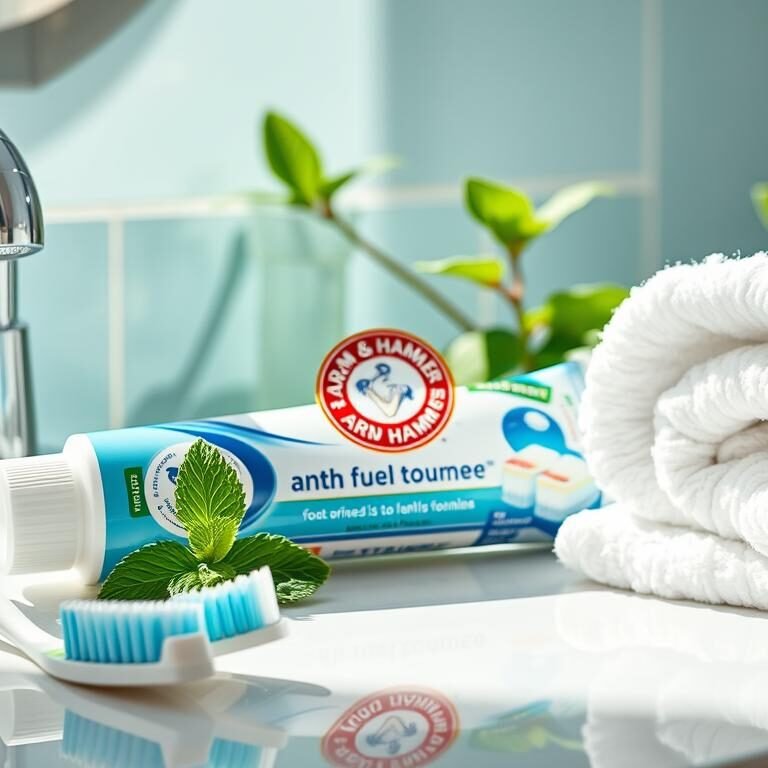 Arm and Hammer toothpaste fresh and clean