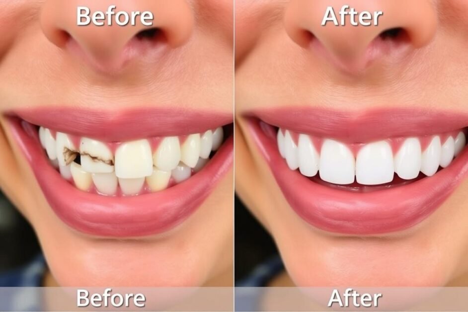 dental crowns before and after