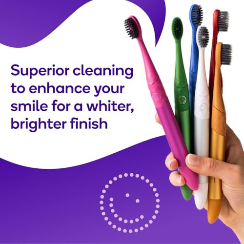 BURST Replacement Heads for Nova Sonic Toothbrush (Orange) | Super-Soft Bristles Reduce Risk of Abrasion & Irritation | Tapered Ends Reach Below The Gumline | for a Whiter, Brighter Smile