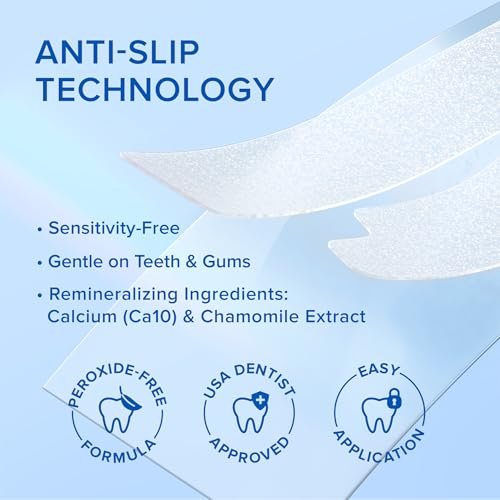 MAREE Teeth Whitening Strips with Mint Flavor - Comfortable for Sensitive Teeth - Calcium Formula for Gentle Dental Care & Fresh Breath - Pack of 28