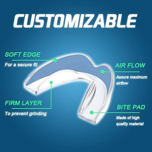 KOHEEL Mouth Guard for Teeth Grinding and Clenching, Stops Bruxism Night Guard, Easy to Use Dental Guard, 4 Count (Small)