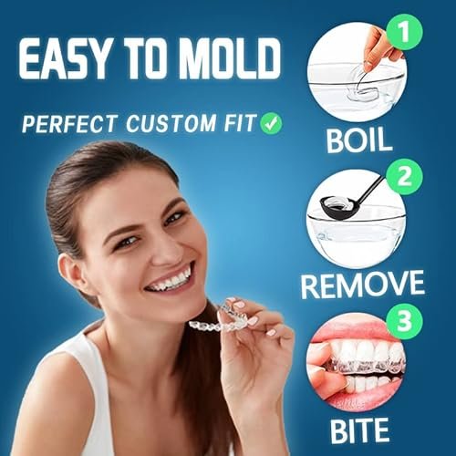 KOHEEL Mouth Guard for Teeth Grinding and Clenching, Stops Bruxism Night Guard, Easy to Use Dental Guard, 4 Count (Small)