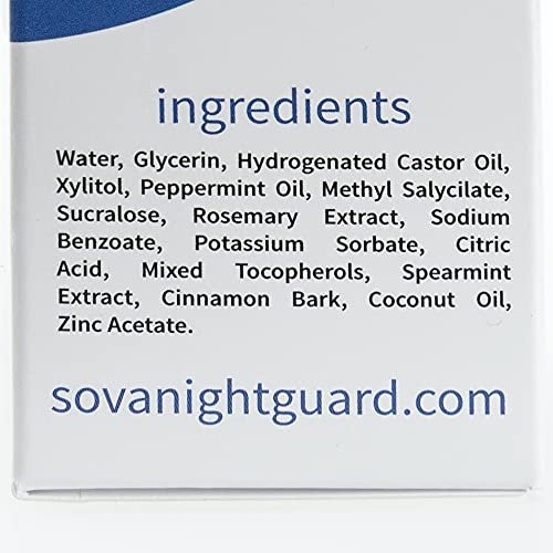 SOVA Fresh Night Guard Spray - 2 oz - Cinnamint Flavor - Cleans & Freshens - About 450 Sprays Per Bottle