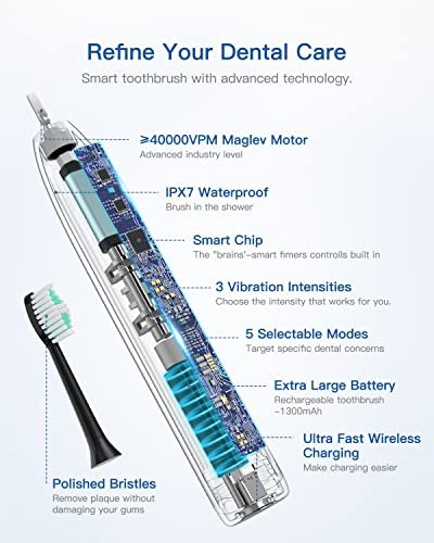 Operan Electric Toothbrush Replacement 3 Heads Black