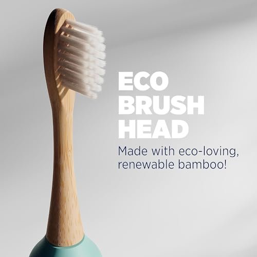 Lumineux Bamboo Replacement Heads 3 Pack - Exclusive to Lumineux Sonic Electric Toothbrush - Soft Bristle Bamboo Heads - Made with Eco Loving Renewable Bamboo