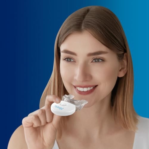 MySmile Teeth Whitening Light with Mouth Trays- 5LED Powerful Accelerator Light Integrated with Smart Timer and Long Lasting Batteries(Teeth Whitening Gel Not Included)