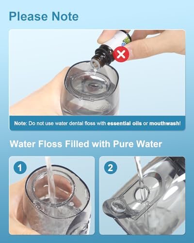 Operan Water Flossers for Teeth Cleaning Upgraded 300ml Cordless Water Dental Flossers Rechargeable Oral Irrigator with 4 Modes 4 Jet Tips IPX7 Waterproof Water Floss for Home Travel (White)+1Pack
