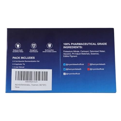 MySmile Remineralization Gel, Remineralizing Gel for Reduce Teeth Sensitivity After Teeth Whitening, Teeth Desensitizing Gel, Strengthen Tooth Enamel, Great for Sensitivity Treatment, 3ML*3PCS