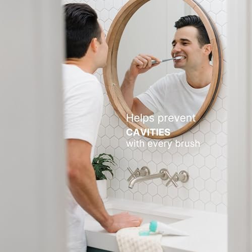 Nu Skin AP 24 Anti-Plaque Fluoride Toothpaste | AP-24 Blend | Hydrated Silica | Vanilla Mint Flavor | Gently Remove Debris | Prevents Dental Cavities & Plaque | Enamel-Safe Whitening | 6 oz | 1 Pack