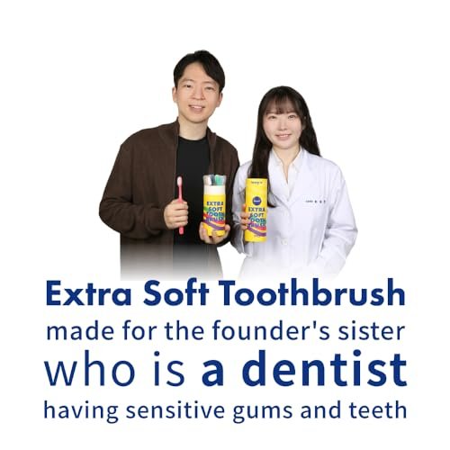 Way.V Extra Soft Toothbrush 7 Pack for Sensitive Gums and Teeth 3000 Ultra Gentle Bristles Brushes with Hygienic Head Covers Friendly Dentist Recommended BPA Free - Family Refill Green 7 Pack