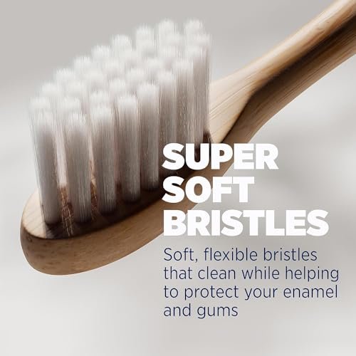 Lumineux Bamboo Replacement Heads 3 Pack - Exclusive to Lumineux Sonic Electric Toothbrush - Soft Bristle Bamboo Heads - Made with Eco Loving Renewable Bamboo