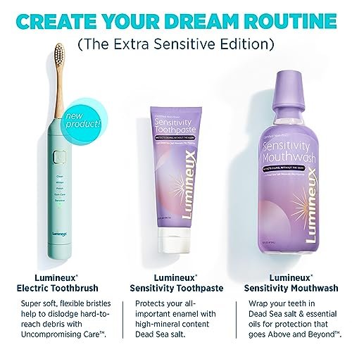 Lumineux Sensitivity Toothpaste - Fluoride Free - NO Artificial Flavors, Colors, SLS Free, Dentist Formulated - Relieves Sensitive Teeth Without The Harm - 3.75 Oz
