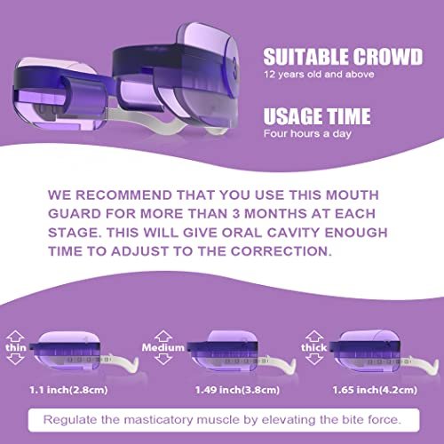 KOHEEL Mouth Guard for Teeth Grinding, Adjustable Dental Guard, Able to Correct Bruxism (3 Count)